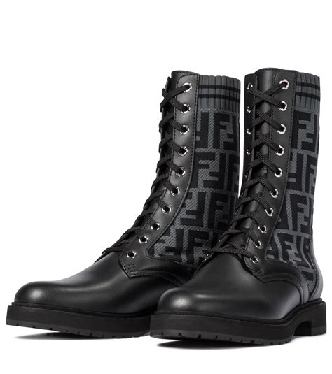 fendi cowboy boots black|Fendi combat boots.